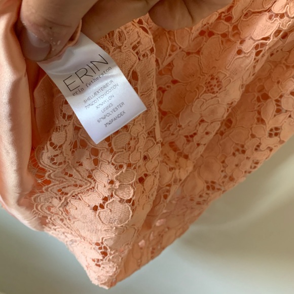 Erin Fetherston Alicia Lace Dress Peach 6 NWT $255 (k4) - Picture 6 of 6